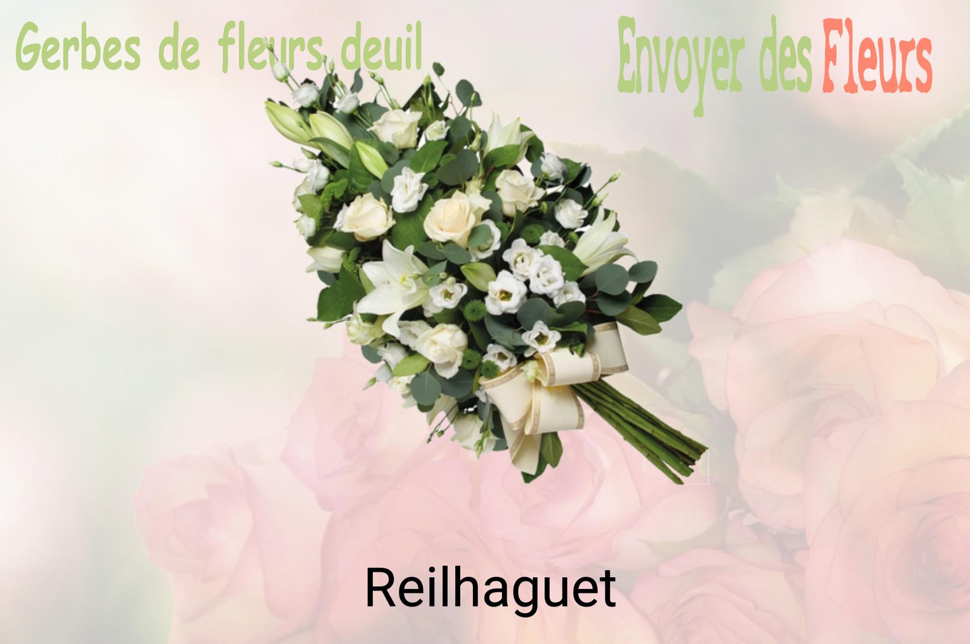 Gerbe de fleurs de deuil livrée à Reilhaguet